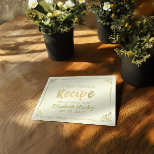 Cartão Postal De Convite Receita do Chá de panela de Quadro Floral de Scrip