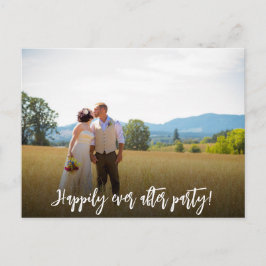 Cartão Postal De Convite Recepção de Casamento Casual Feliz para Sempre