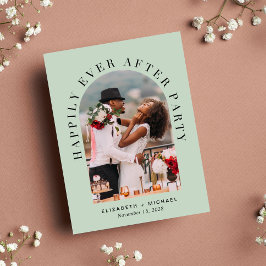 Cartão Postal De Convite Recepção de Casamento Sage Arch Photo