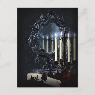 Cartão Postal De Convite Reflexões Chá de casamento de Fantasia Gótica Conv