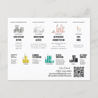 Cartão Postal De Convite Regimes Skincare de Beautycounter Postcard