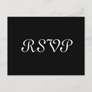 Cartão Postal De Convite Resposta de casamento RSVP de tendências de cores