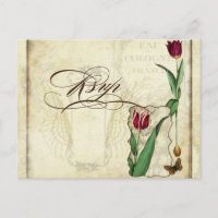 Resposta de RSVP de Casamento Formal de Peacock & 