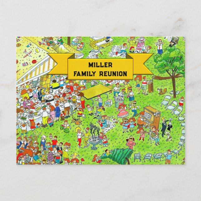 Cartão Postal De Convite Reunião Familiar (Frente)