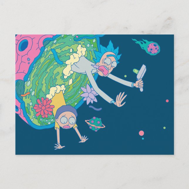 Cartão Postal De Convite RICK E MORTY™ | Abandonamento Do Portal Infectado (Frente)
