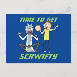 Cartão Postal De Convite RICK E MORTY™ Hora De Obter O Schwifty