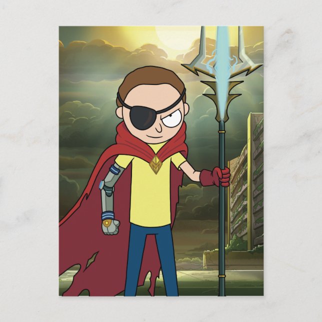 Cartão Postal De Convite RICK E MORTY™ | Mau Morty (Frente)