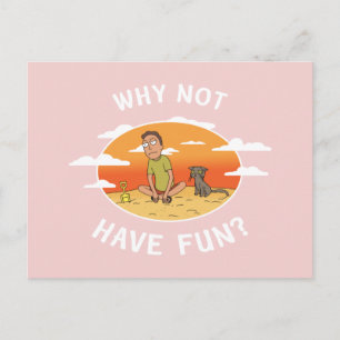Cartão Postal De Convite RICK E MORTY™ Por Que Não Se Divertir?