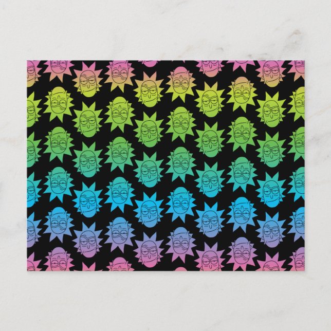 Cartão Postal De Convite RICK E MORTY™ | Rick do arco-íris (Frente)