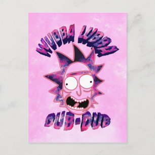 Cartão Postal De Convite RICK E MORTY™  Wubba Lubba Dub-Dub