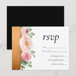 Cartão Postal De Convite Rosa de Orçamento LeahG Casamento Girly