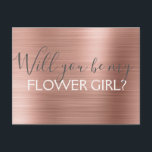 Cartão Postal De Convite Rosa Esbranquiçado - Rosa Dourada Elegante<br><div class="desc">Cor-de-rosa | Metálica Moderna e Elegante Rosa Dourada Você será minha garota floresce? Cartão Postal. Este ouro de rosa será meu cartão postal de flor é parte da Coleção de Casamentos Dourados de Rosa. Se precisar de itens correspondentes,  entre em contato com o designer.</div>