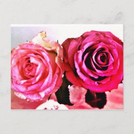 Cartão Postal De Convite Rosas Bloqueadores
