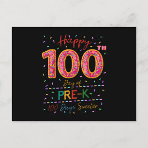 Cartão Postal De Convite Rosquinha Bela 100.O Dia De Prek 100 Dias De Escol