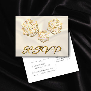 Cartão Postal De Convite RPG Dice   RSVP de Entrada do Tabletop Roleplayer 
