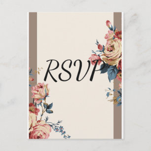 Cartão Postal De Convite RSVP amada