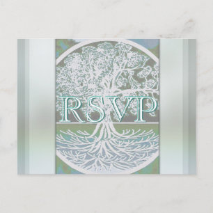 Cartão Postal De Convite RSVP   Árvore da Vida