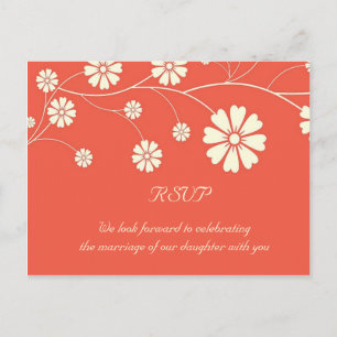 Cartão Postal De Convite RSVP - Bloom