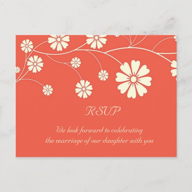 Cartão Postal De Convite RSVP - Bloom (Frente)