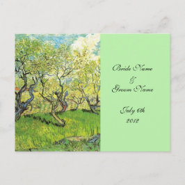 Cartão Postal De Convite RSVP, cartão de aceitação, Orchard in Blossom