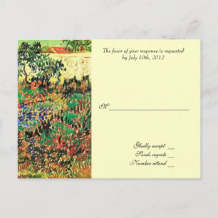 Cartão Postal De Convite RSVP, cartão de resposta, van Gogh