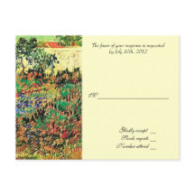 RSVP, cartão de resposta, van Gogh