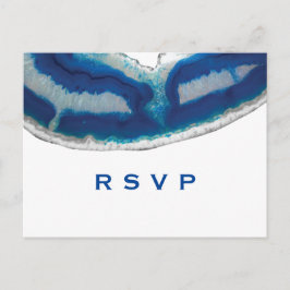 Cartão Postal De Convite RSVP | Casamento por Agato Azul