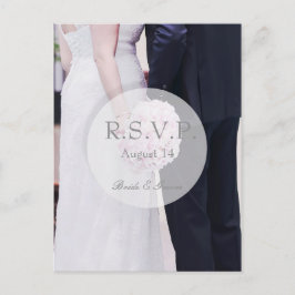Cartão Postal De Convite RSVP de Casamento da Noiva & Groom