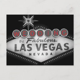Cartão Postal De Convite RSVP de Casamento de Destino de Las Vegas
