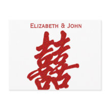 RSVP de Casamento de Felicidade Dupla Moderna