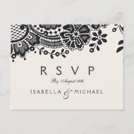 Cartão Postal De Convite RSVP de casamento do local de colheita elegante pr