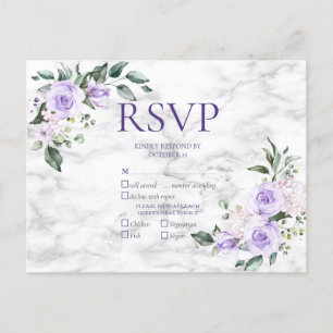 Cartão Postal De Convite RSVP de Casamento Físico Geométrico Dourado da Lav