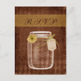 Cartão Postal De Convite rsvp de casamento rsvenp