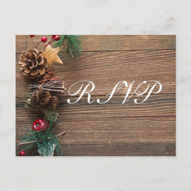 Cartão Postal De Convite RSVP de Chrismas Russo (Frente)