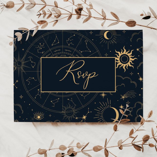 Cartão-postal de Convite RSVP de Lembrete Celestia (Criador carregado)