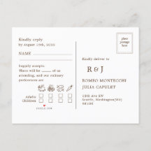 Cartão-postal de Convite RSVP de Solicitação de Mú