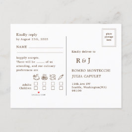 Cartão-postal de Convite RSVP de Solicitação de Mú