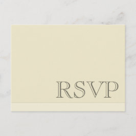 Cartão Postal De Convite RSVP neutro mínimo simples básico
