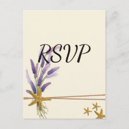 Cartão Postal De Convite RSVP Simples de Peixe-Estrelo bonito