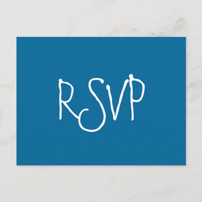 Cartão Postal De Convite RSVP-Starfish (Frente)