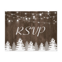 Rustic Wood String Lights Pine Trees Casamento RSV