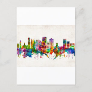 Cartão Postal De Convite Salt Lake City Utah Skyline
