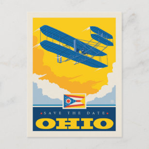 Cartão Postal De Convite Salvar a data   Ohio