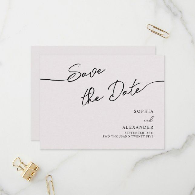 Cartão-Postal De Convite Salve A Data. (Frente/Verso In Situ)