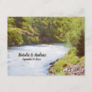 Cartão Postal De Convite Scenic Nature Lake River View Casamento RSVP