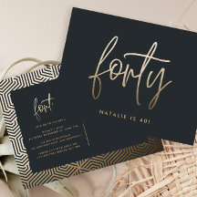 Script simples na moda aniversário de 40 anos eleg