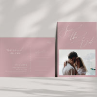 Script Whimsical | Dusty Rosa Photo Save The Date