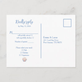 Cartão Postal De Convite sea shell