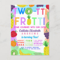Segundo aniversário de Fruta pintada colorida com 