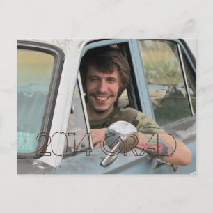 Cartão Postal De Convite Segundo grau Festa de formatura Grunge Brown